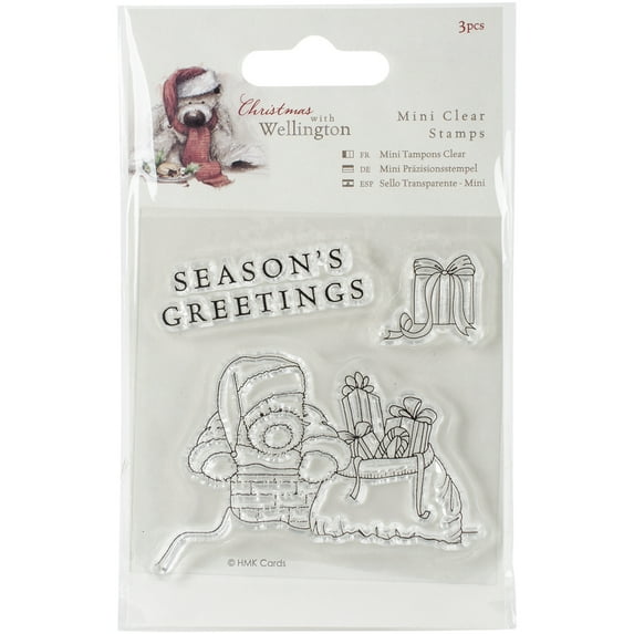 Wellington Christmas Mini Clear Stamps 75mm X 75mm-Chimney, Pk 3, docrafts