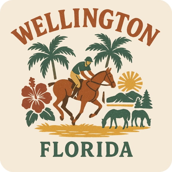 Wellington Florida Keepsakes Souvenir Vinyl Sticker – Destination Travel Keepsake Collectible (3-Inches Wide)