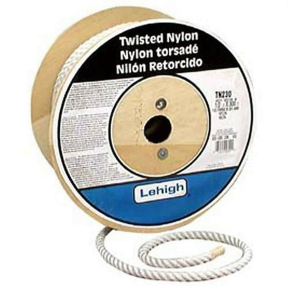 Wellington N1832S0300S 1/2 In. Dia. X 300 Ft. L White Twisted Nylon Rope