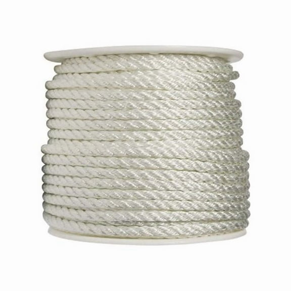 Wellington N1832S0300S Twisted Nylon Rope Spool White - 0.5 in. x 300 ft.