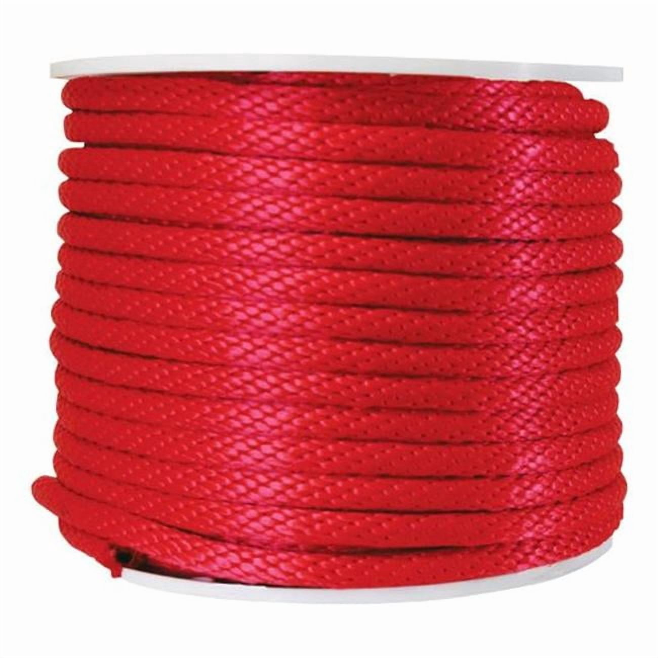 Darba Rope Wellington P7240S00200R01S Solid Braided Poly Derby Rope Red - Walmart.com