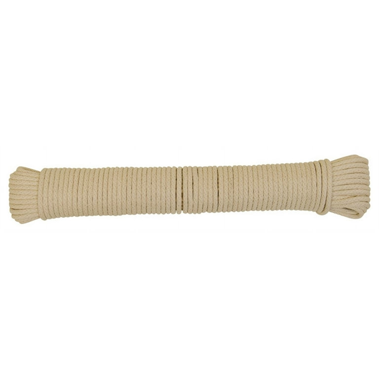 The Cordage Source 7/32 in. D X 200 ft. L White Braided Polyester Clothesline Rope The Cordage Source 7/32 in. D X 200 ft. L White Braided Polyester Clothesline Rope