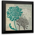 thumbnail image 1 of Wellington Studio 15x15 Black Modern Framed Museum Art Print Titled - Chrysanthemums I, 1 of 5