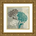 thumbnail image 1 of Wellington Studio 15x15 Gold Ornate Wood Framed with Double Matting Museum Art Print Titled - Chrysanthemums II, 1 of 4