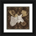 thumbnail image 1 of Wellington Studio 26x26 Black Ornate Wood Framed with Double Matting Museum Art Print Titled - Precious Antlers IV, 1 of 4