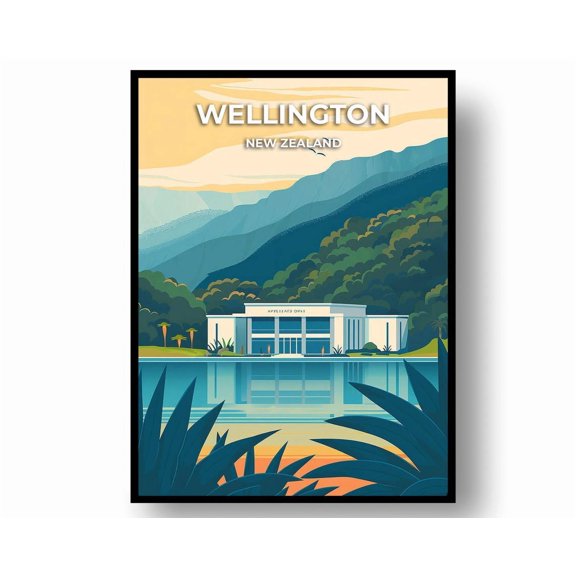 Wellington Travel Poster Minimalist Design
