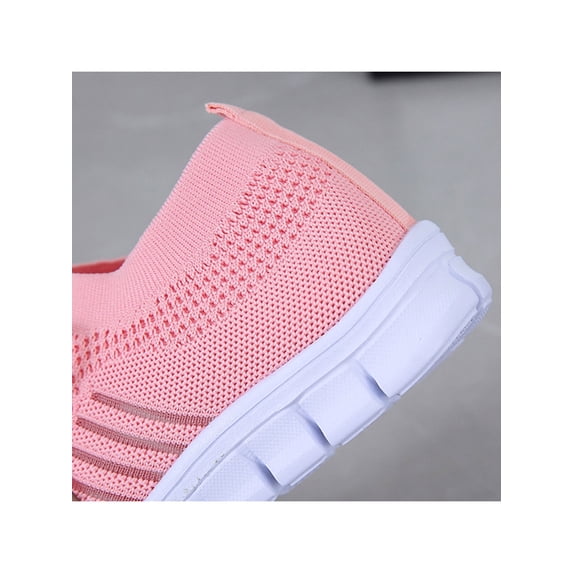 Welliumy Women's Trainers Low Top Flats Round Toe Sneakers Walking Atheletic Breathable Solid Color Decoupling color 7