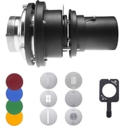 Wellmaking Bowens Mount Flash snoot conical Lens Video Artist Modelling Shape Light Studio use with Optical Lens Various Gobos Bowens Photography Accessories