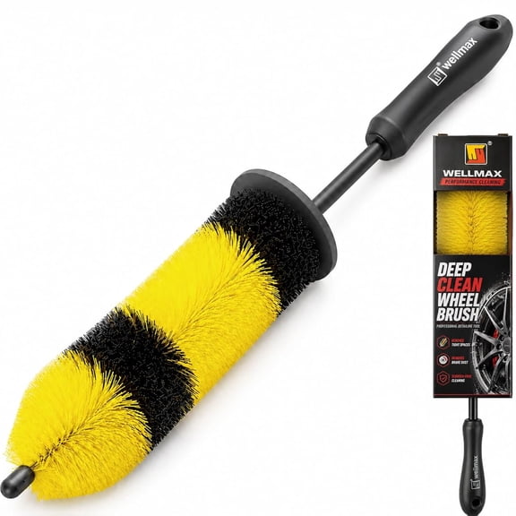 Wellmax 17 Car Wheel Brush, Scratch-Free Rim Cleaning Brush