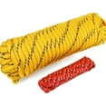 thumbnail image 1 of Wellmax Diamond Braid Nylon Rope, 1/2 in X 100 Foot with UV Protection and Weather Resistance, Yellow, 1 of 8