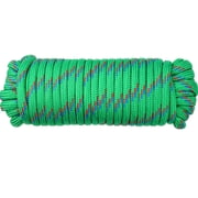 Wellmax Diamond Braid Nylon Rope, 3/8 inch by 50 Feet Green Color, Heavy Duty