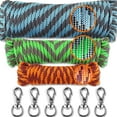 thumbnail image 1 of Wellmax Diamond Braided Nylon Rope with Uv Treatment and Weather Resistant, 3 Pack 1/4" x 20/40/80ft Multi-Color and 6 Bonus Quick Links, 1 of 9
