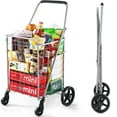 thumbnail image 1 of Wellmax WM99024S Grocery Utility Shopping Cart, Easily Collapsible and Portable to Save Space and Heavy Duty, Light Weight Trolley with Rolling Swivel Wheels, 1 of 10
