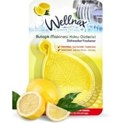 Wellnax Dishwasher Cleaner and Deodorizer - Dishwashing Machine Odor Eliminator & Deodorizer, Fresh Fragrance Gel With Smell Removal Solution, Freshener Smelling In Dishwash Machines (Lemon)