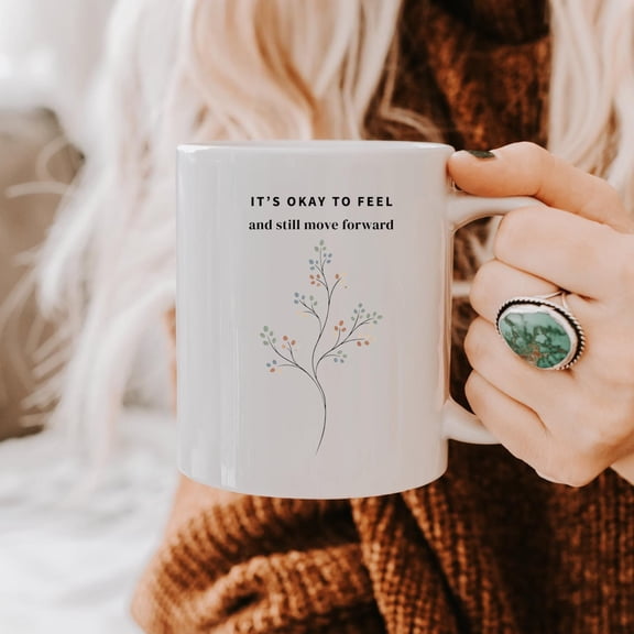 Wellness Affirmation Mug, Mental Health Self-Care Quote, Ceramic Mug 11oz
