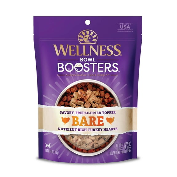 Wellness Bowl Boosters BARE Dog Food Topper, Freeze Dried Turkey, 4-Ounce Bag