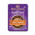 thumbnail image 1 of Wellness Bowl Boosters Simply Shreds Wet Dog Food Topper for Small, Medium, & Large Breeds, Grain Free, Natural, Chicken Liver & Broccoli, 2.8 Ounce Pouch (Pack of 12), 1 of 6