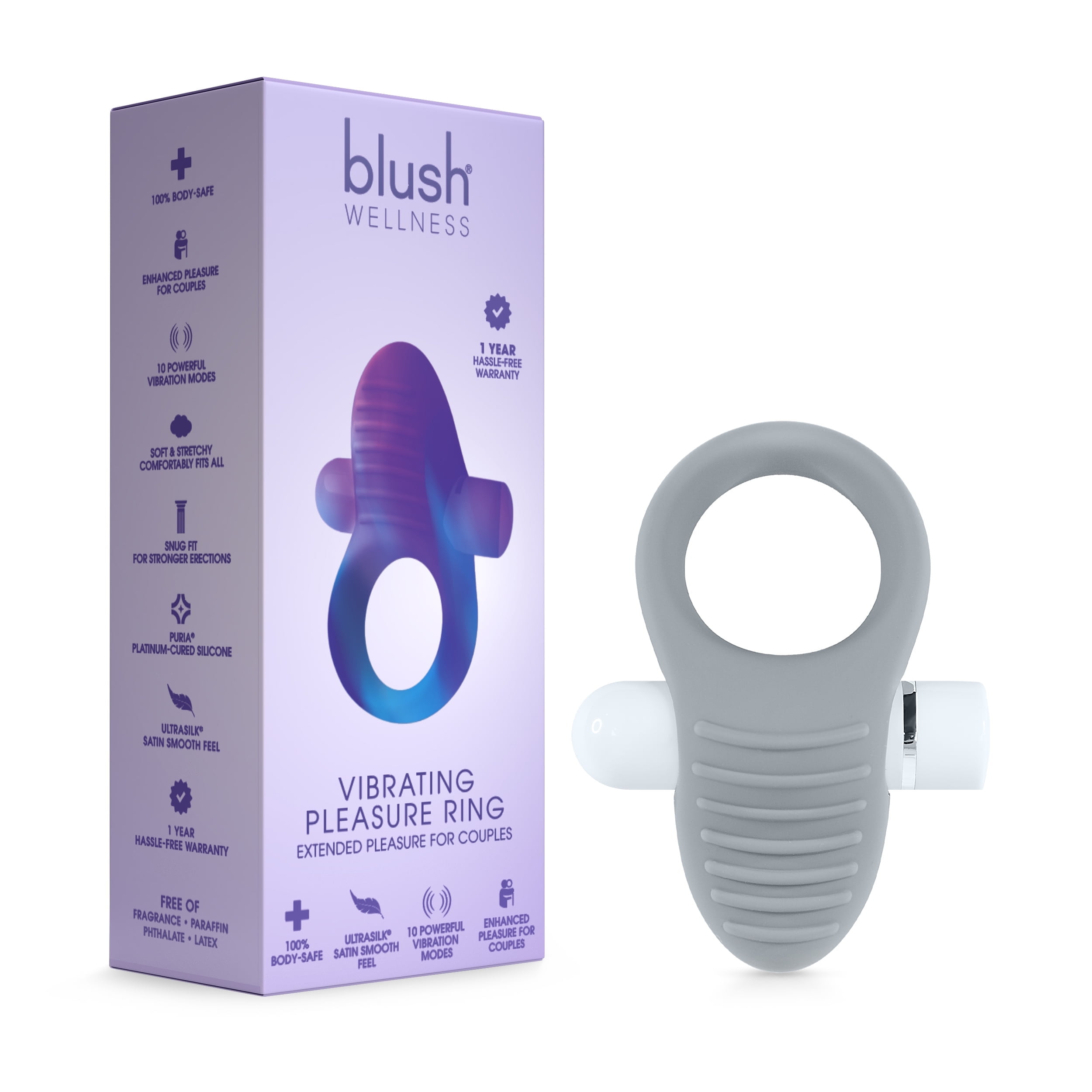 Driver Rechargeable Vibrating C-Ring - Purple