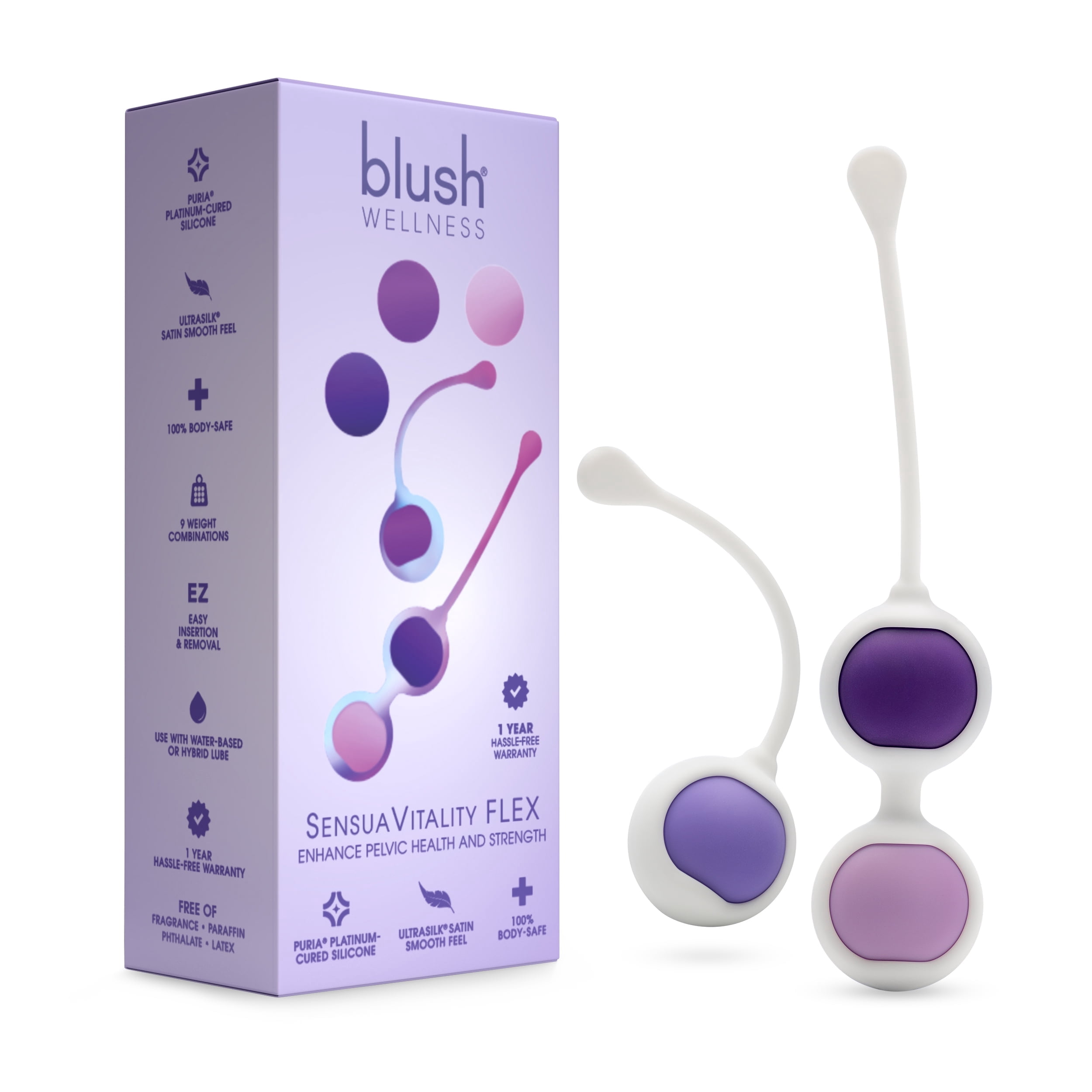 Blush Wellness Raine Vibrating Kegel Ball Lilac main image 0