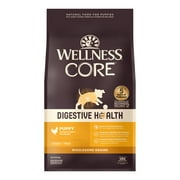 Wellness CORE Digestive Health Puppy Dry Dog Food, Wholesome Grains, Natural, High Quality Ingredients for Dogs with Sensitive Stomachs, Chicken Recipe, 24-Pound Bag