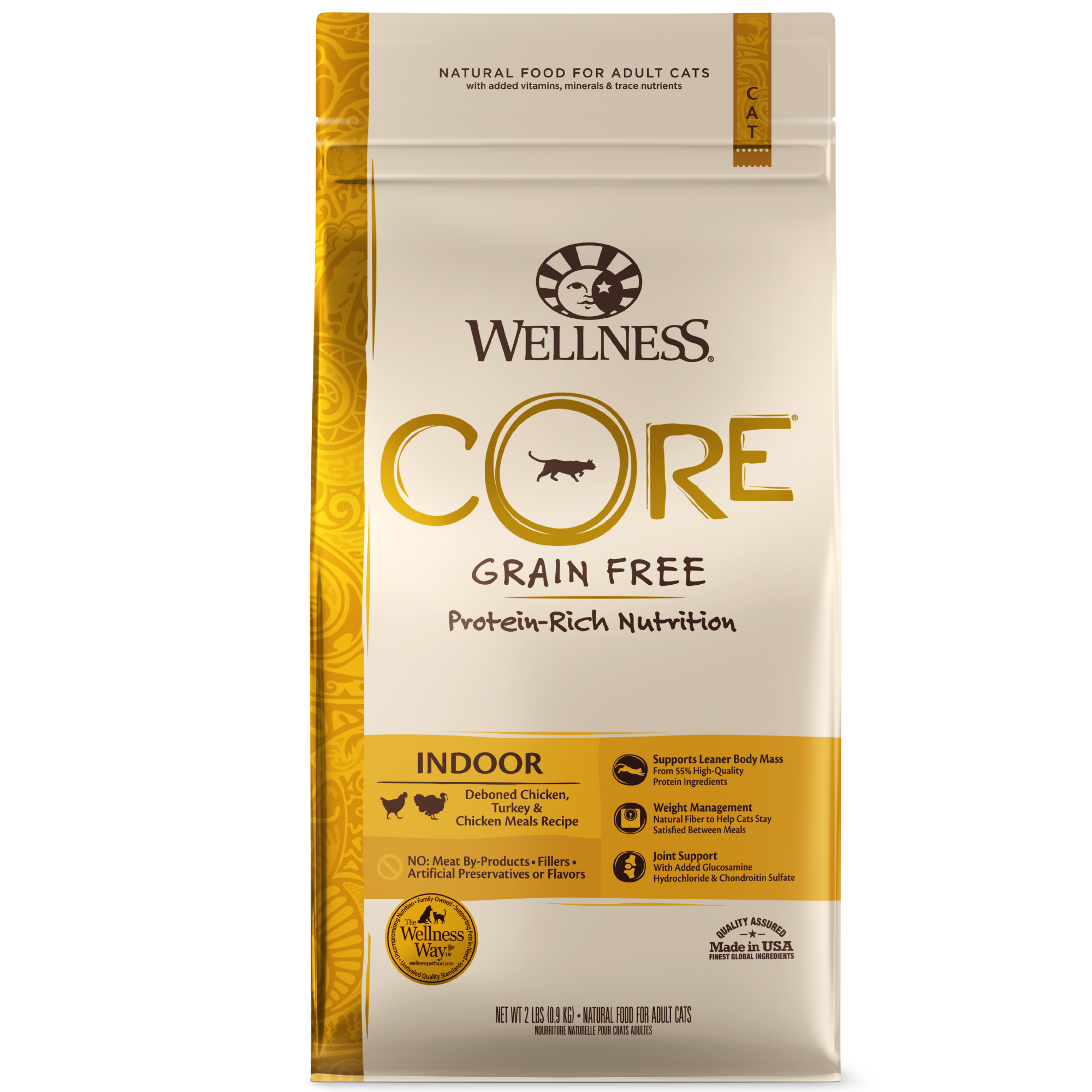 Wellness CORE Grain-Free Indoor Formula Dry Cat Food, 2 Pound Bag - image 1 of 7
