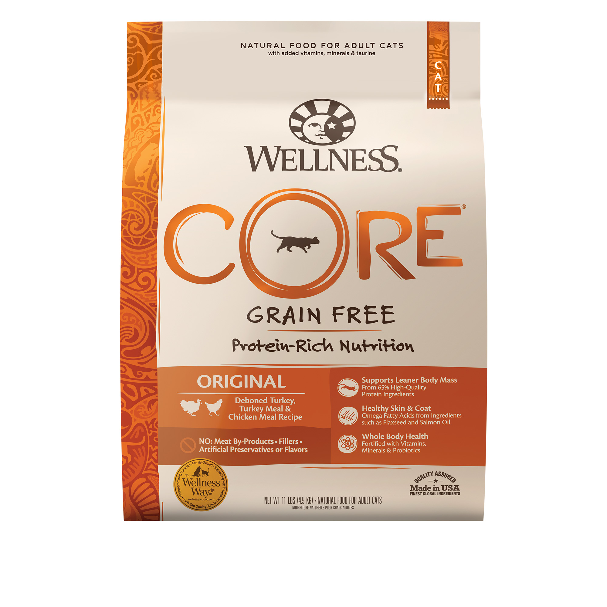 Wellness CORE Grain-Free Original Formula Dry Cat Food, 11 Pound Bag - image 1 of 7