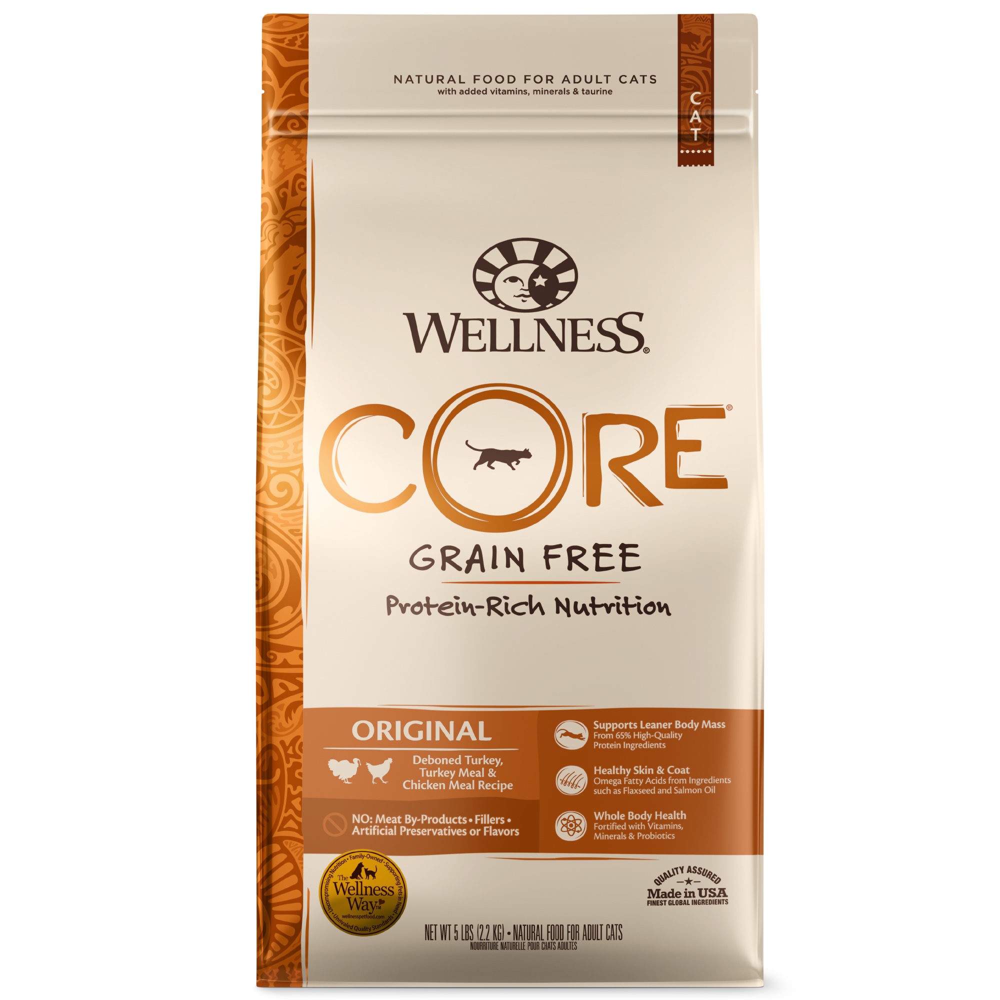 Wellness CORE Grain-Free Original Formula Dry Cat Food, 5 Pound Bag - image 1 of 7