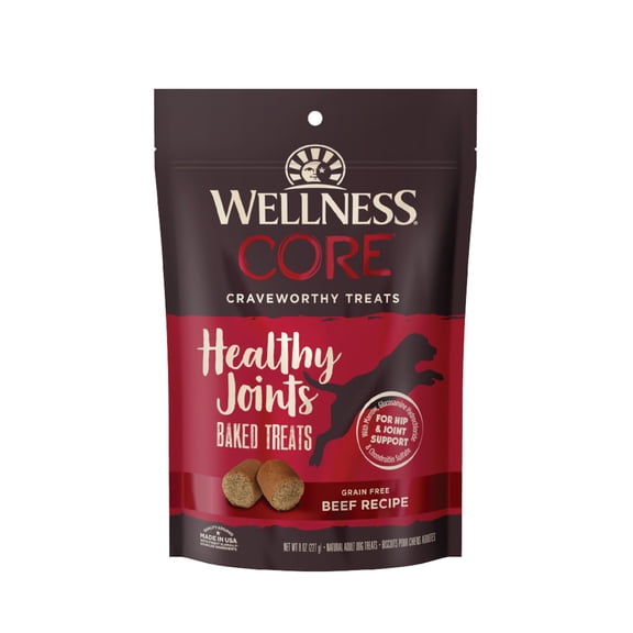 Wellness CORE Healthy Joints Dog Treats, Natural, Grain Free (9 Ounce Bag)