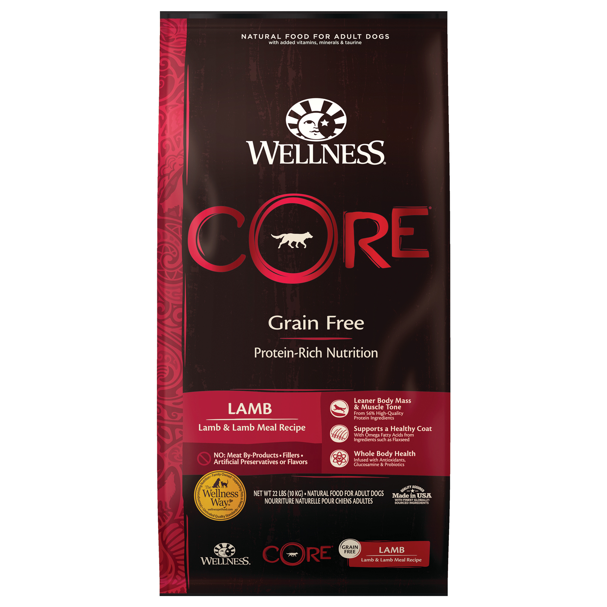 Wellness CORE Natural Grain Free Dry Dog Food, Lamb, 22-Pound Bag - image 1 of 8