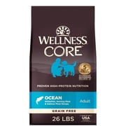 Wellness CORE Dry Dog Food, Grain Free, High Protein, Natural, Ocean Whitefish, Herring, Salmon Recipe, 26-Pound Bag