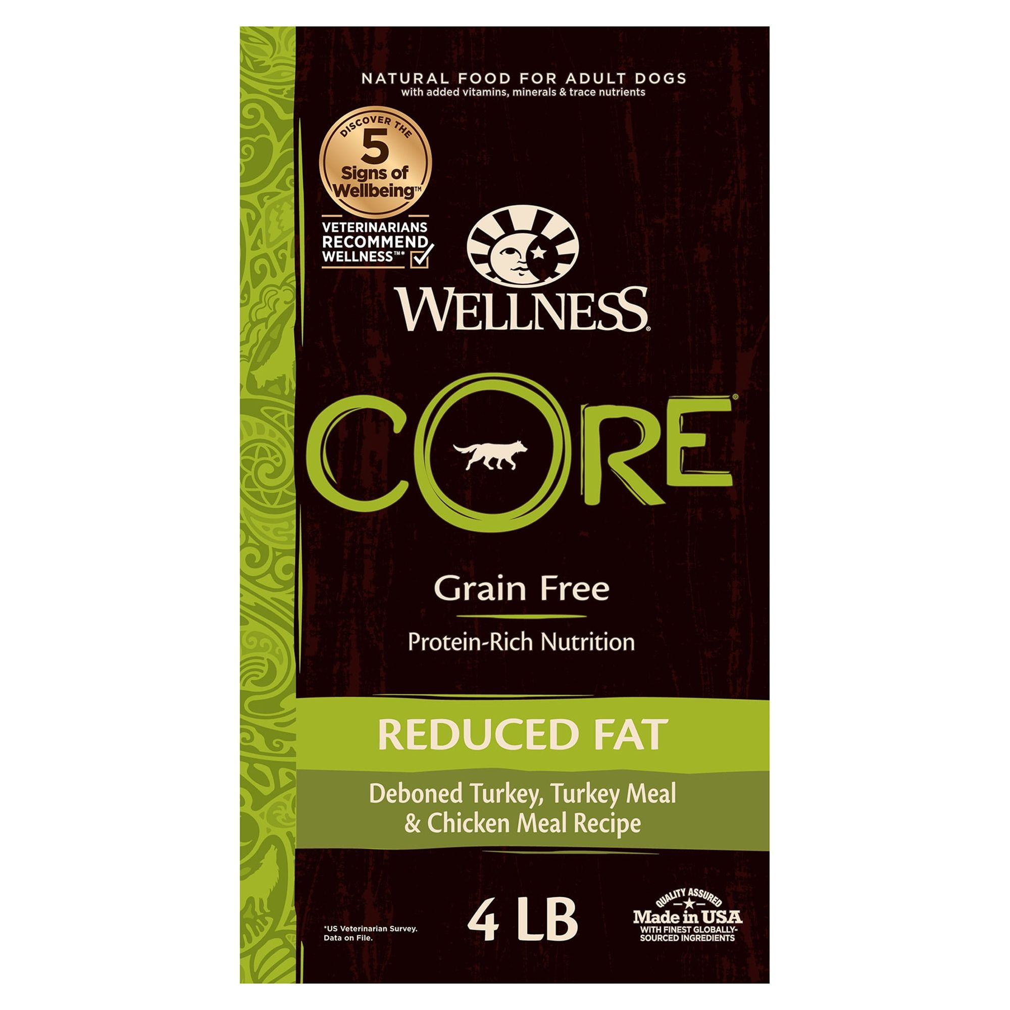 Wellness CORE Natural Grain Free Dry Dog Food, Reduced Fat Recipe, 4-Pound Bag - image 1 of 8
