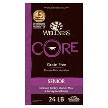 Wellness CORE Natural Grain Free Dry Dog Food, Senior, 24-Pound Bag