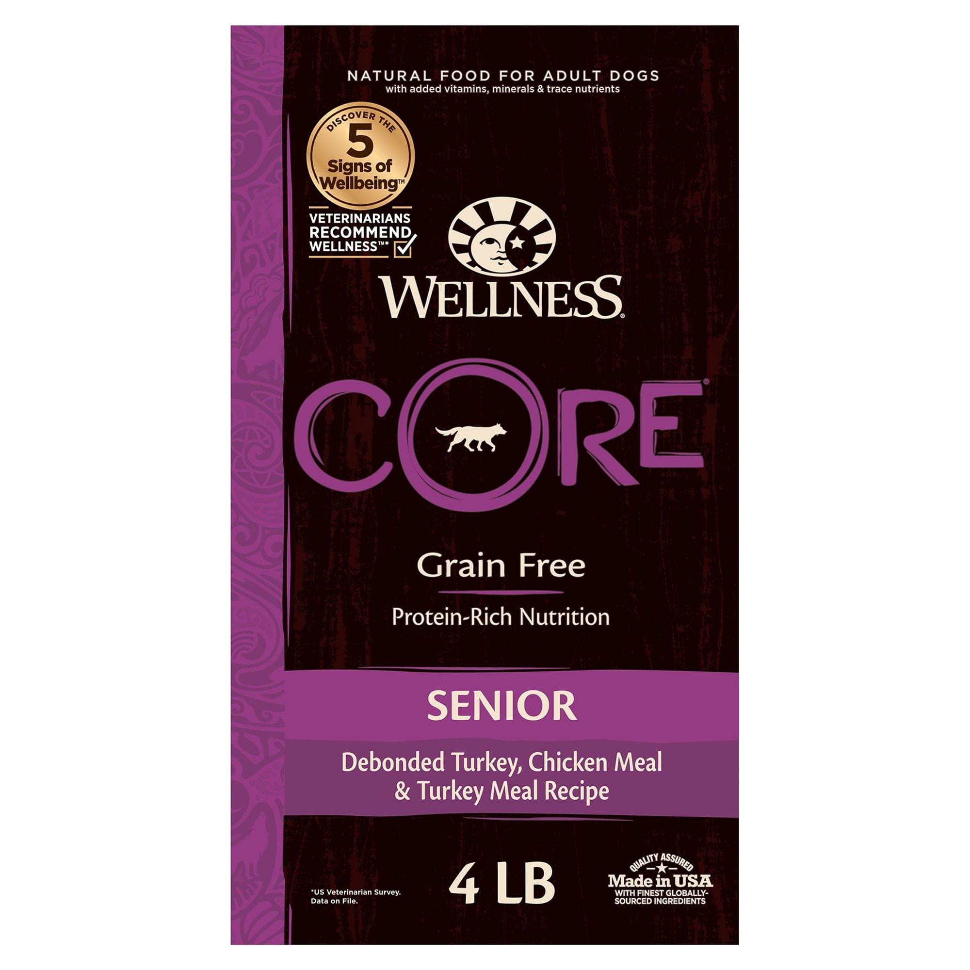 Wellness CORE Natural Grain Free Dry Dog Food Senior 24 Pound Bag