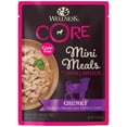 thumbnail image 1 of Wellness CORE Natural Grain Free Small Breed Mini Meals Wet Dog Food, Chunky Chicken & Chicken Liver Entrée in Gravy, 3-Ounce Pouch (Pack of 12), 1 of 8