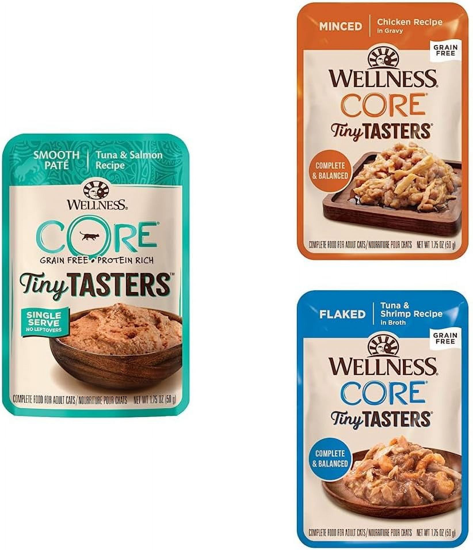 Wellness CORE Tiny Tasters Wet Cat Food Variety Bundle, 36 Count Tuna