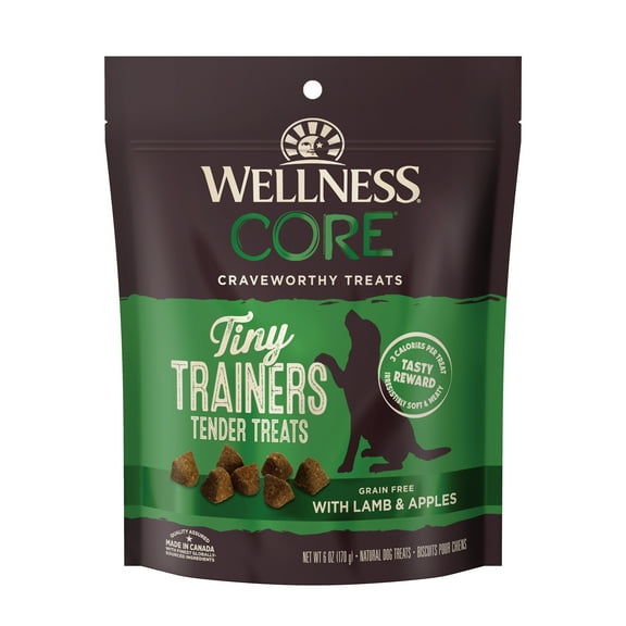 Wellness CORE Tiny Trainers Dog Treats, Natural, Training Treat, Grain Free, Lamb & Apple (6 Ounce Bag)
