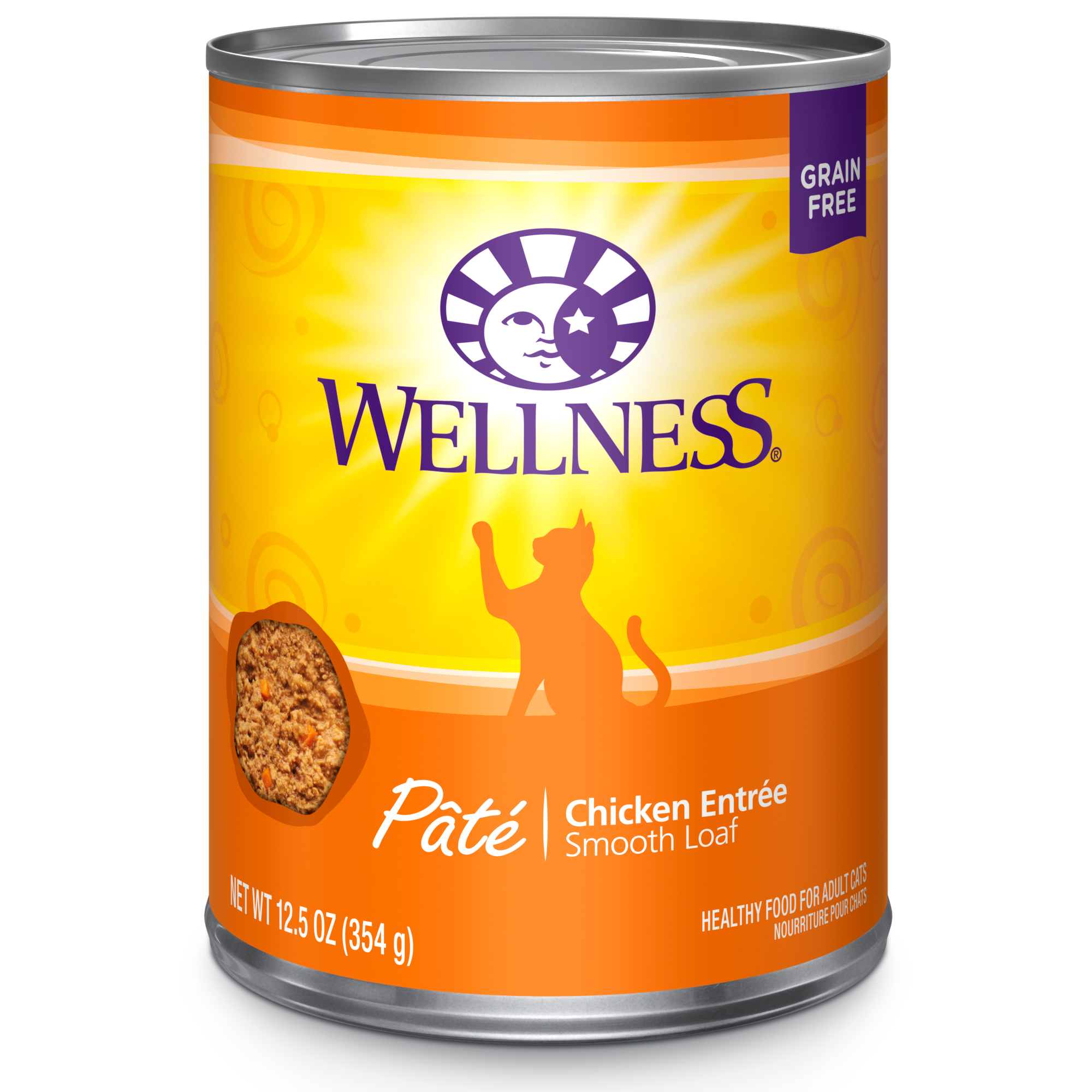 Wellness Complete Health Grain Free Canned Cat Food, Chicken Pate, 12.5 Ounces (Pack of 12) - image 1 of 8