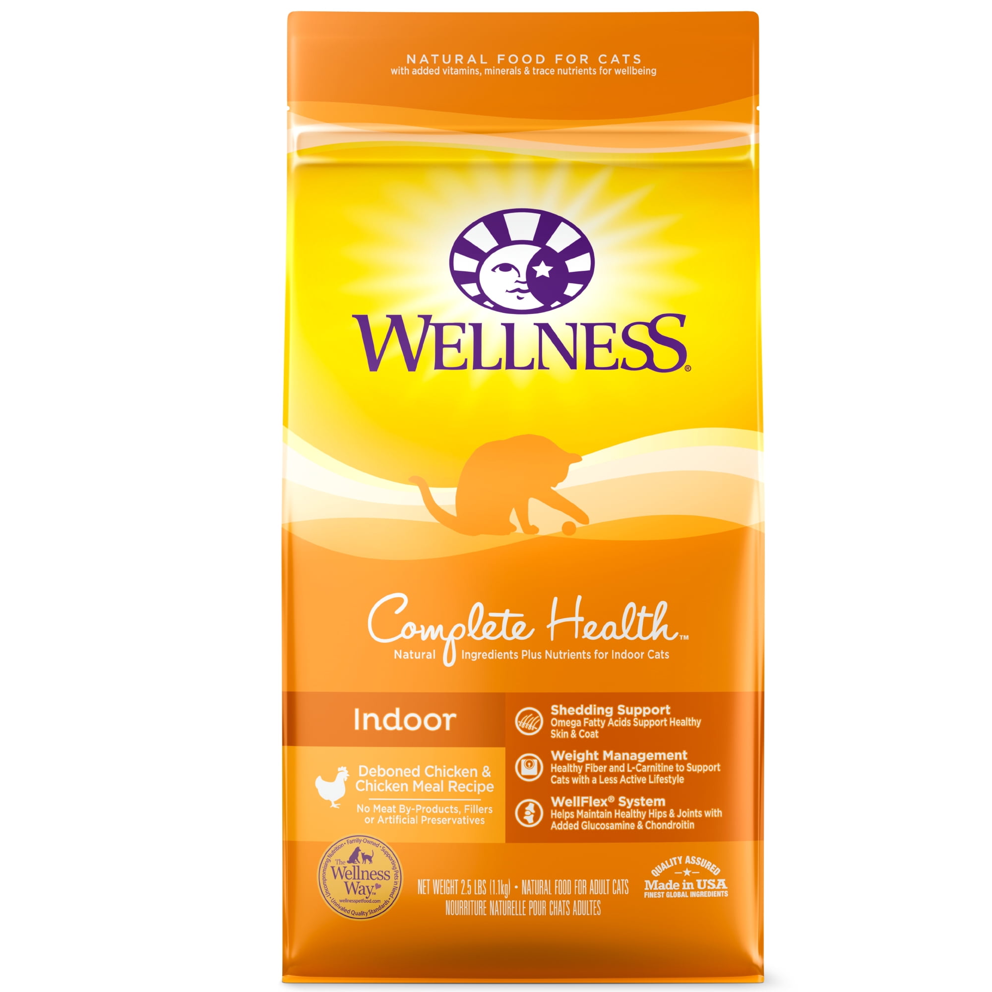 Wellness Complete Health Natural Dry Cat Food, Indoor Deboned Chicken