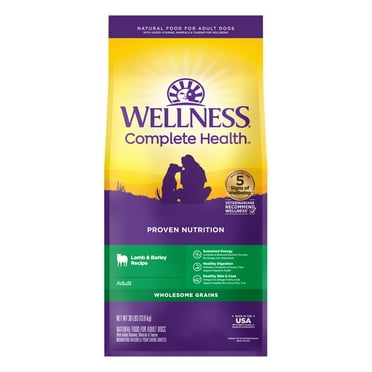 Wellness Complete Health Natural Dry Dog Food, Lamb & Barley, 30-Pound Bag