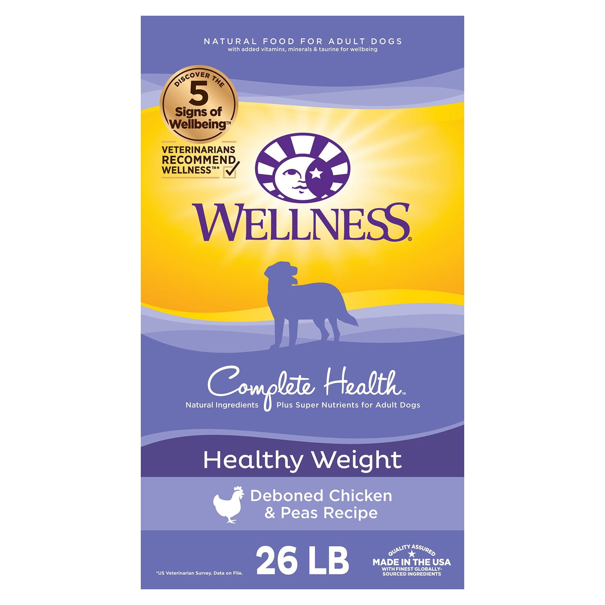 Wellness Complete Health Toy Breed Adult Chicken, Brown Rice & Peas Dry Dog Food, 4-Lb.