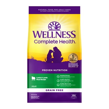 Wellness Complete Health Natural Grain Free Dry Dog Food, Lamb Recipe, 24-Pound Bag