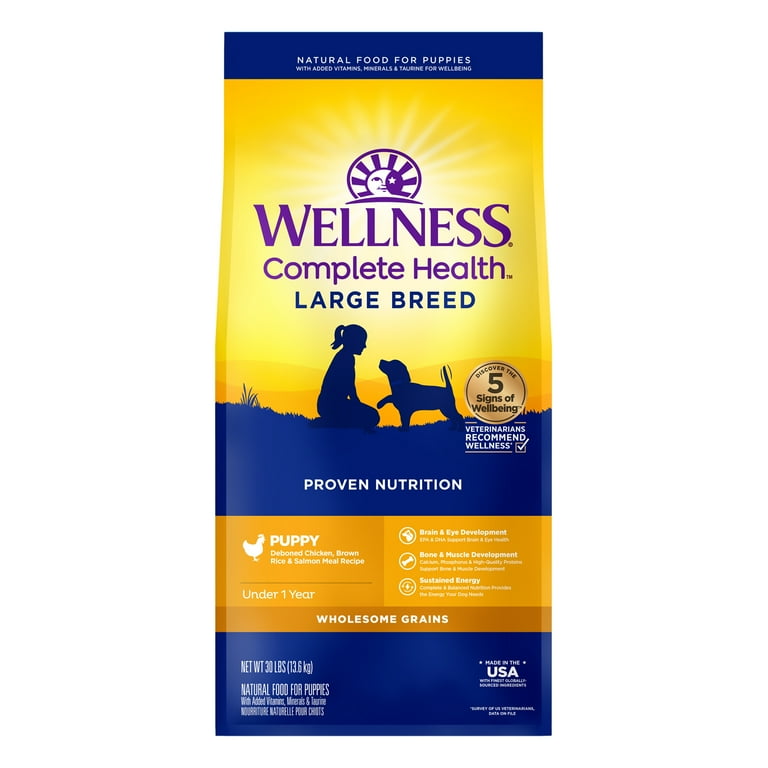 Wellness Complete Health Natural Large Breed Adult Chicken and Brown Rice Recipe Dry Dog Food