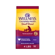 Wellness Complete Health Dry Dog Food, Small Breed, Wholesome Grains, Natural, Turkey & Oatmeal Recipe, 4-Pound Bag