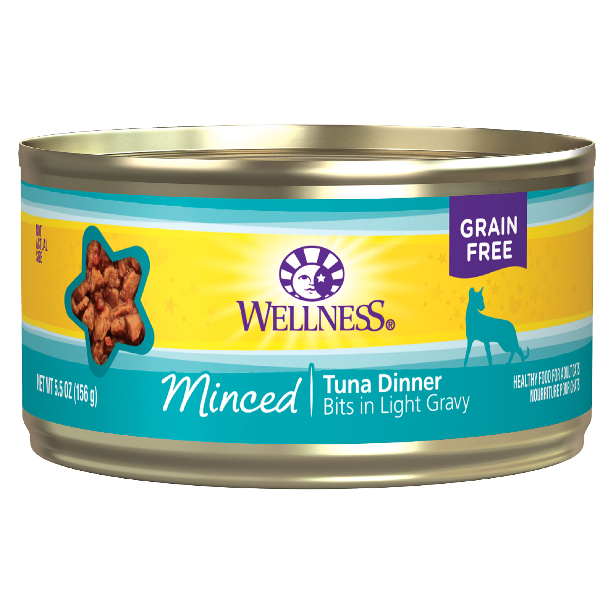 Wellness Complete Health Wet Canned Cat Food, Minced Tuna Entree, 5.5oz Can (Pack of 24) - image 1 of 9