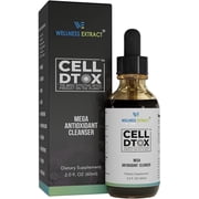Wellness Extract Cell Dtox - Humic, Fulvic Acid & Zeolite, Electrolyte Alkaline Water Mineral Drops with Zero Sugar, Powerful Antioxidant Supplement 2 oz