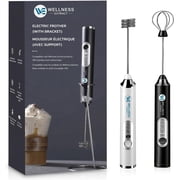 Wellness Extract Electric Milk Frother, Handheld, 3-Speed, Rechargeable, USB Charging