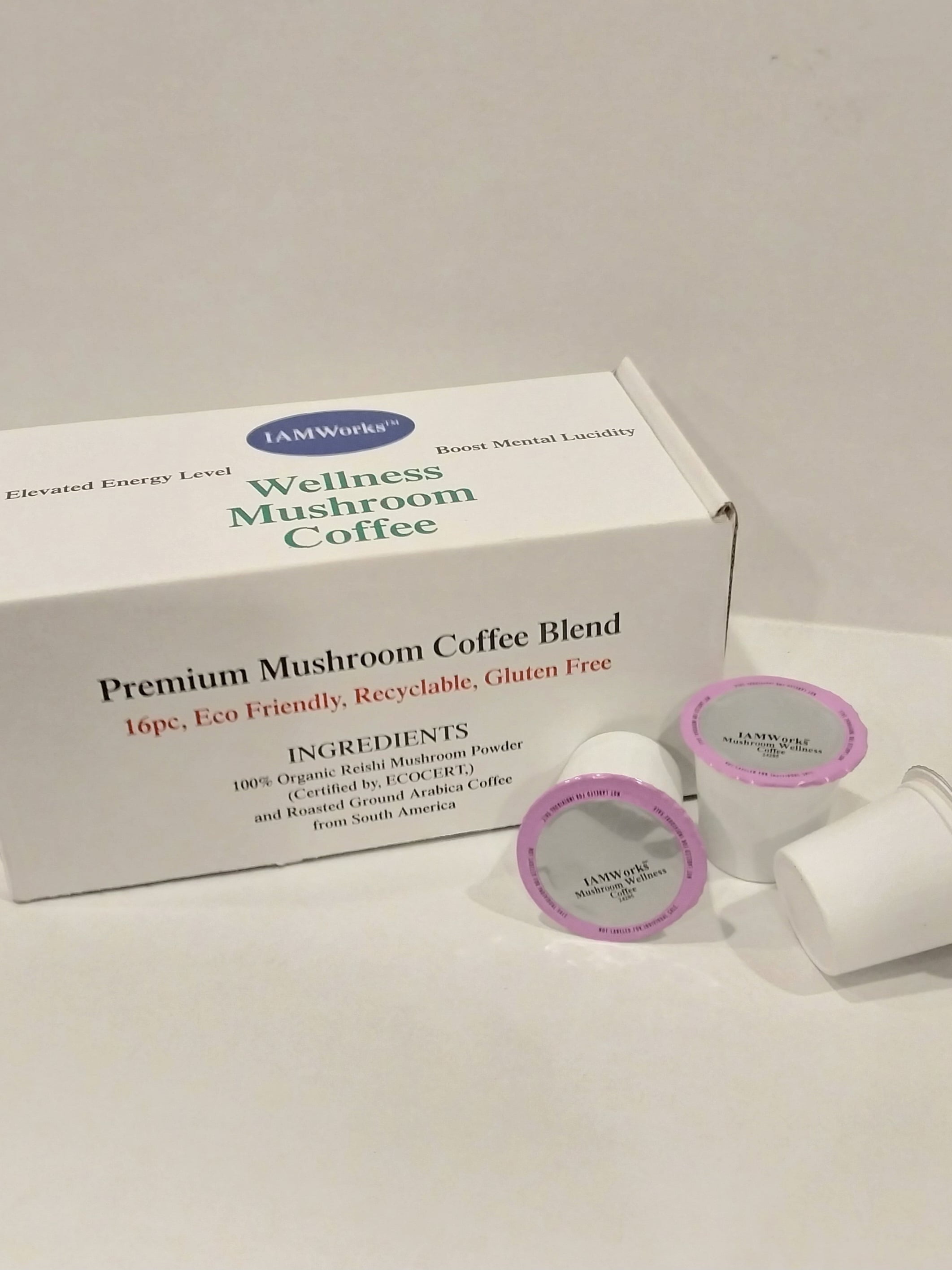 Iam Works Wellness Mushroom Coffee Blend Pods 11gr per K/pod