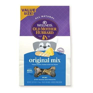 Wellness Old Mother Hubbard Classic Original Mix Natural Mini Biscuits Dog Treats Mini, 3.8 lb bag