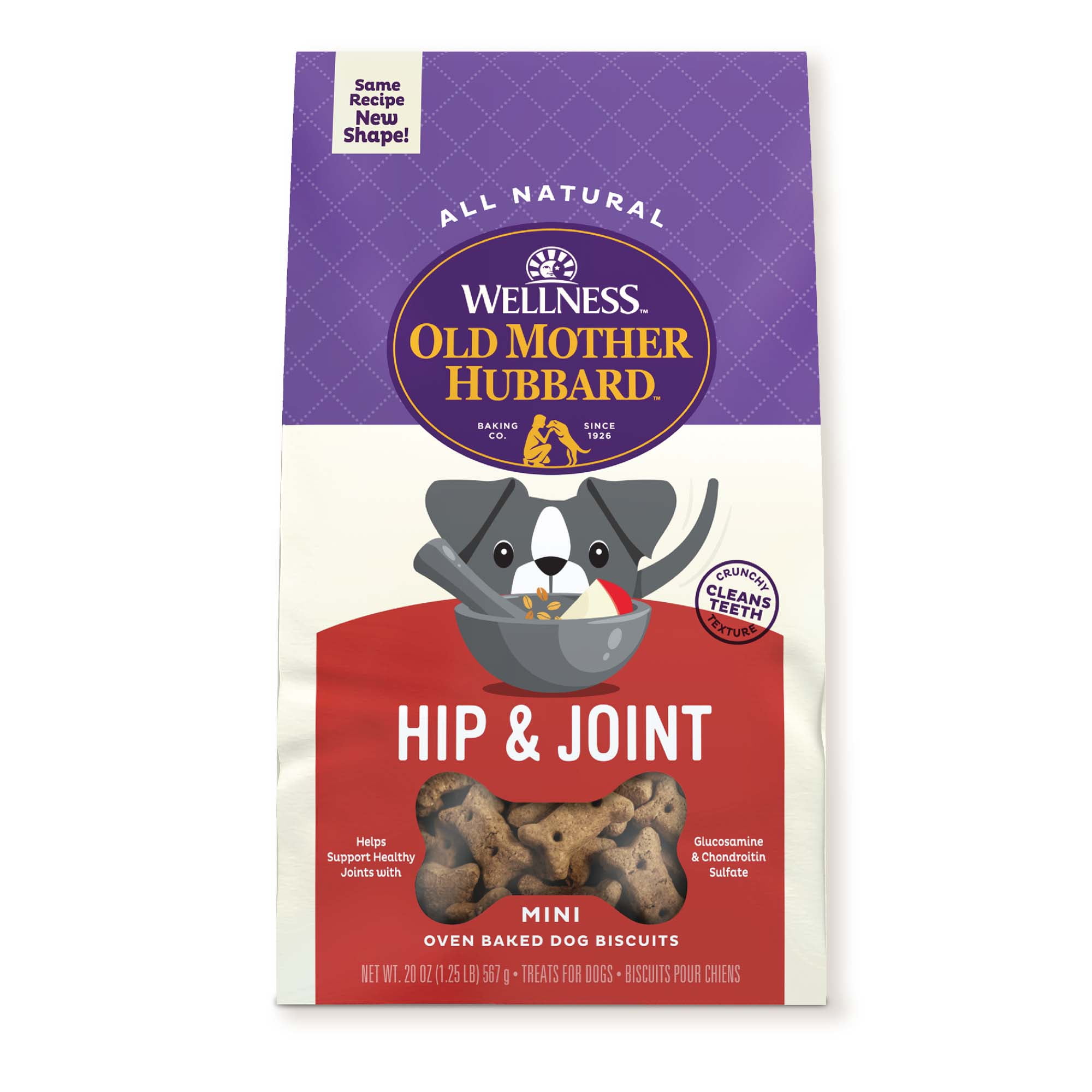Old Mother Hubbard by Wellness Mother's Solutions Hip & Joint Natural Oven-Baked Biscuits Dog Treats, 20-oz bag