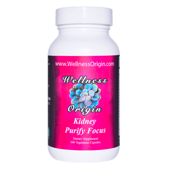 Wellness Origin Kidney Purify Focus | Organic Herbal Natural Supplement , Including Juniper Berries , 100 Capsules